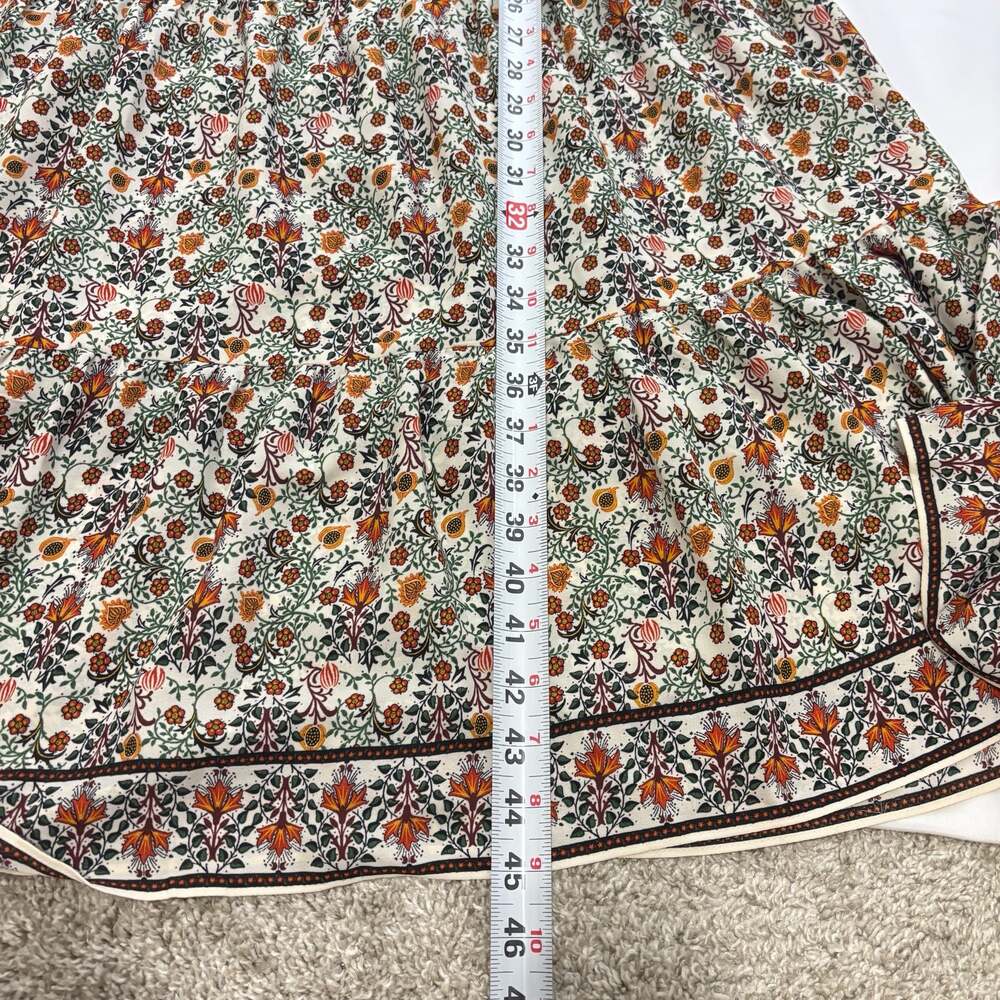 Max Studio London Floral Print Tiered Midi Dress with Flutter Sleeves Size M - Picture 12 of 12